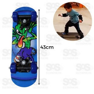 Skate Pequeno Infantil Estampado 43cm Toy King TK-AB8887