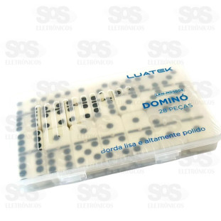 Dominó 28 Peças Borda Lisa  Luatek LKN-5008