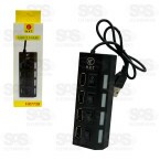 Hub USB 2.0 Com 4 Portas Com Interruptor HX7739