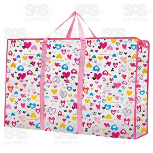 Sacola de Nylon Com Zíper 55x50x25CM Altomex HZ-07-0011