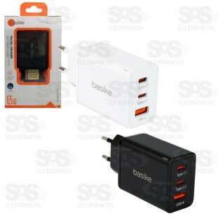 Fonte de Parede 65w 1 USB e 2 USB-C Basike BA-Car049