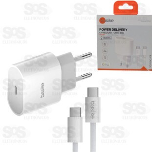 Carregador Com Cabo Type C 30W Basike BA-CAR112C