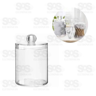 Porta Cotonete E Algodão De AcrílicoTop Útil 1339