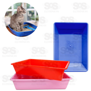 Bandeja de Areia Para Gato 6000ml Cores Variadas Pet Toys 1939