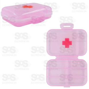 Porta Comprimido 10,5cm Com 8 Compartimentos Top Util TOP1988