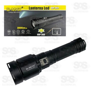 Lanterna LED Alta Potência Recarregável B-Max BM-8552