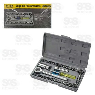 Jogo de Ferramentas Soquetes 40 Peças B-Tek BT-355