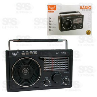 Rádio Retrô 12 Bandas Com Lanterna Altomex AD-7090