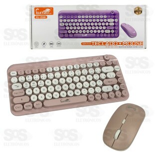 Kit Teclado e Mouse Sem Fio Eletromex EL-2118