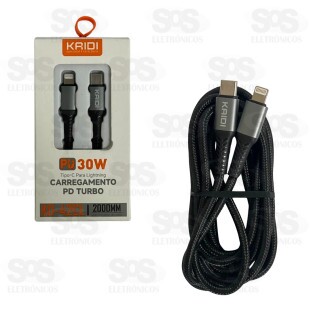 Cabo Turbo 30W Iphone Para Type C 2 Metros Kaidi KD-42CL 