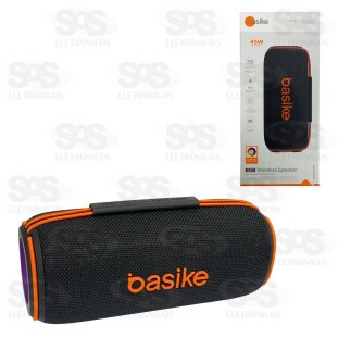 Caixa De Som 45W Resistente À Água Basike Ba-RAD036