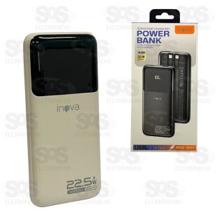 Carga Extra 10.000mAh Com 2 Interfaces Inova POW-13015