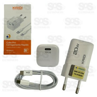 Carregador Turbo 20W Com Cabo Type C Kaidi KD-661CC