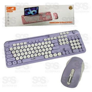 Kit Teclado e Mouse Sem Fio Eletromex EL-2119