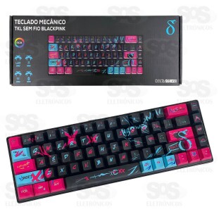 Teclado Gamer Mecânico Sem Fio Blackpink Aitek ATE-W12