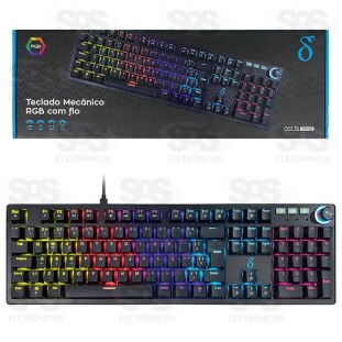 Teclado Gamer Mecânico RGB Com Fio Aitek TM1111