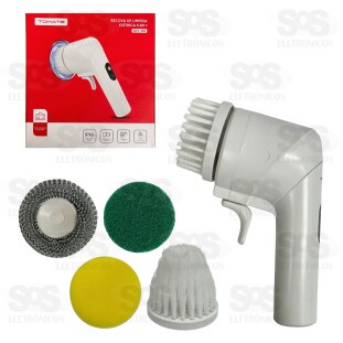 Escova de Limpeza Elétrica 5 Cabeças Tomate ACT-021