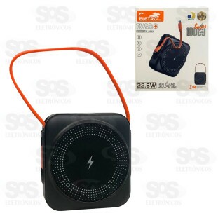 Carga Extra 10.000mAh Por Indução Eletromex EL-2983