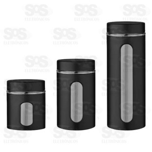 Kit 3 Frascos Porta Tempero Top Útil TOP2115