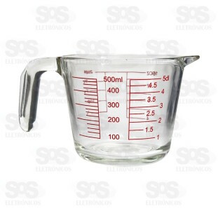 Jarra de Vidro Com Medidor Transparente 500ML TOP2164