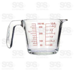 Jarra de Vidro Com Medidor Transparente 300ML TOP2163