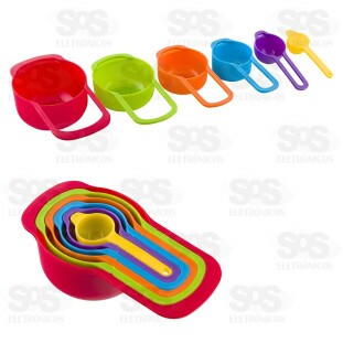 Kit 6 Colheres Medidoras Top Útil CONF451