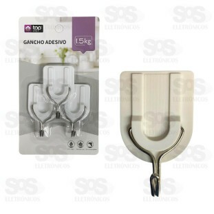 Ganchos Multiuso Adesivo 3 Unidades Top Útil TOP2004