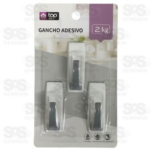 Ganchos Multiuso Adesivo 3 Unidades Top Útil TOP2000