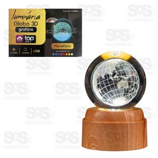 Luminária LED Globo 3D Top Útil TOP2199/TOP2200/TOP2201