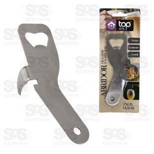 Abridor De Garrafas e Latas Inox Top Útil TOP1014