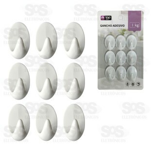 Ganchos Multiuso Adesivo 9 Unidades Top Útil TOP2009