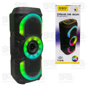 Caixa De Som 20W Com Luzes RGB B-Max BM-S214