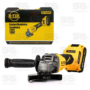 Esmerilhadeira e Lixadeira Portátil 21V B-Tek BT-DZ65