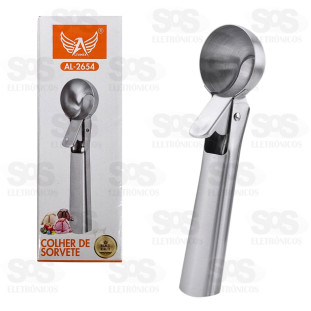 Colher Pegador de Sorvete Com Extrator Aço Inox AL-2654