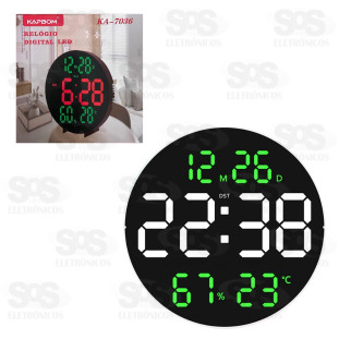 Relógio Digital LED Kapbom KA-7036
