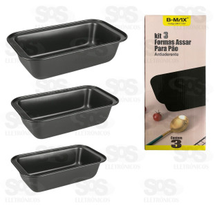 Forma Assadeira Para Pão 3 Unidades B-Max BM-F1357