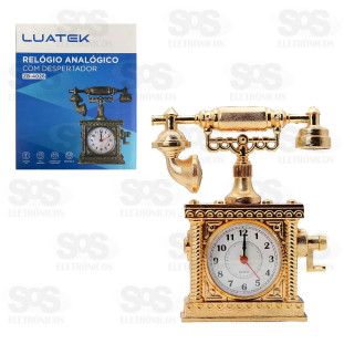 Relógio de Mesa Retro Telefone Luatek ZB-4026