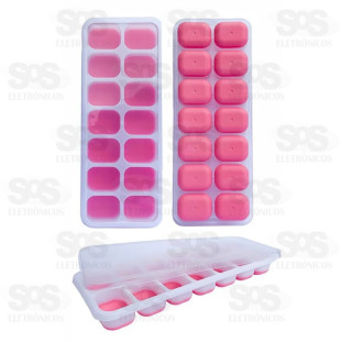 Forma de Gelo Com Tampa 14 Divisões HM-763