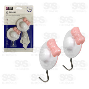 Kit 2 Ganchos Multiusos Adesivos Top Útil TOP1557