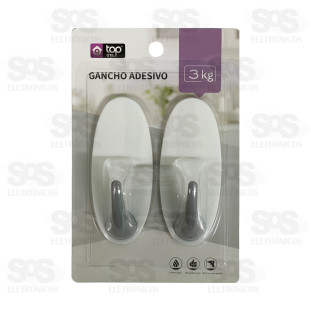 Ganchos Multiuso Adesivo 2 Unidades Top Útil TOP2001