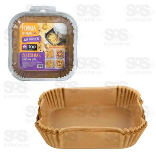 Kit Forma Descartável Para Air Fryer 50 Unidades 20x4,5CM TOP1946