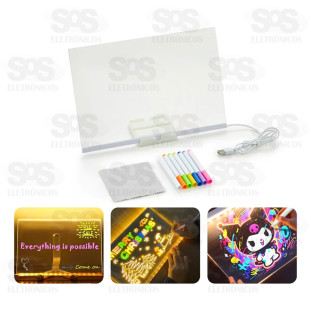 Luminária LED Acrílico Para Desenhar AL-2032