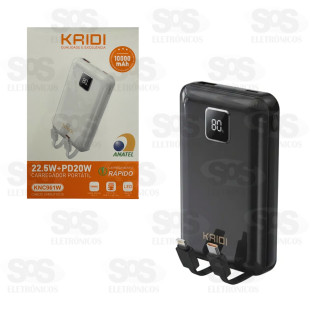Carga Extra 10.000mAh Com Painel Kaidi KNC961W