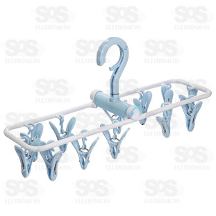 Mini Varal Dobrável Com 12 Prendedores HM-14