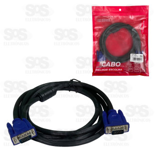 Cabo VGA 2 Metros Tomate MVG-1002