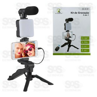 Kit de Gravação Suporte Com Iluminação e Microfone XC-AY-49