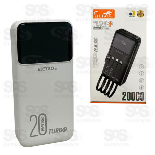 Carga Extra 20.000mAh Com 4 Interfaces Eletromex EL-2961