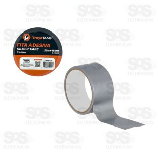 Fita Adesiva Silver Tape 20Mx45MM Cinza TroyaTools TRY-0116