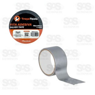 Fita Adesiva Silver Tape 10Mx45MM Cinza TroyaTools TRY-0115
