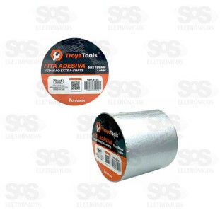 Fita Adesiva Extra Forte 5Mx100MM Cinza TroyaTools TRY-0135